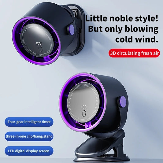 3-in-1 Turbo Clip Fan with Speed Control