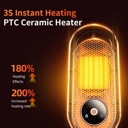 1000W Mini Desktop Fan Heater