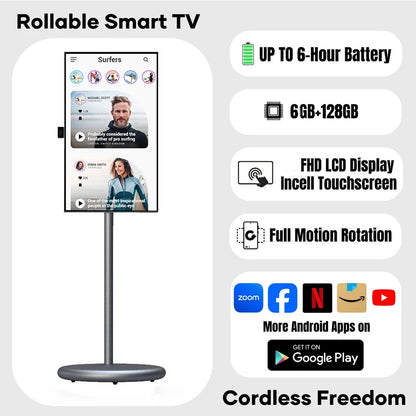 Portable Smart TV Display with Built-in Speaker